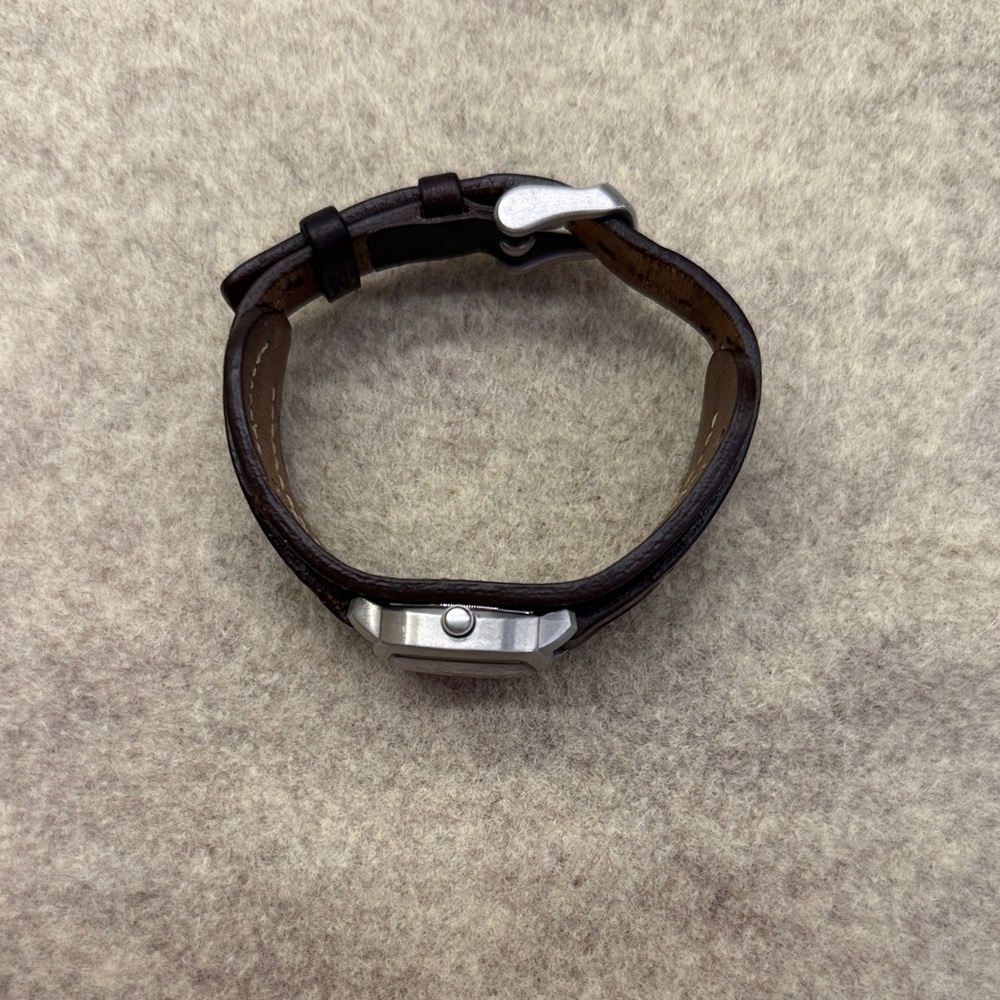 Fossil Dark Brown Leather Watch with Light Pink Dial - Picture 8 of 8